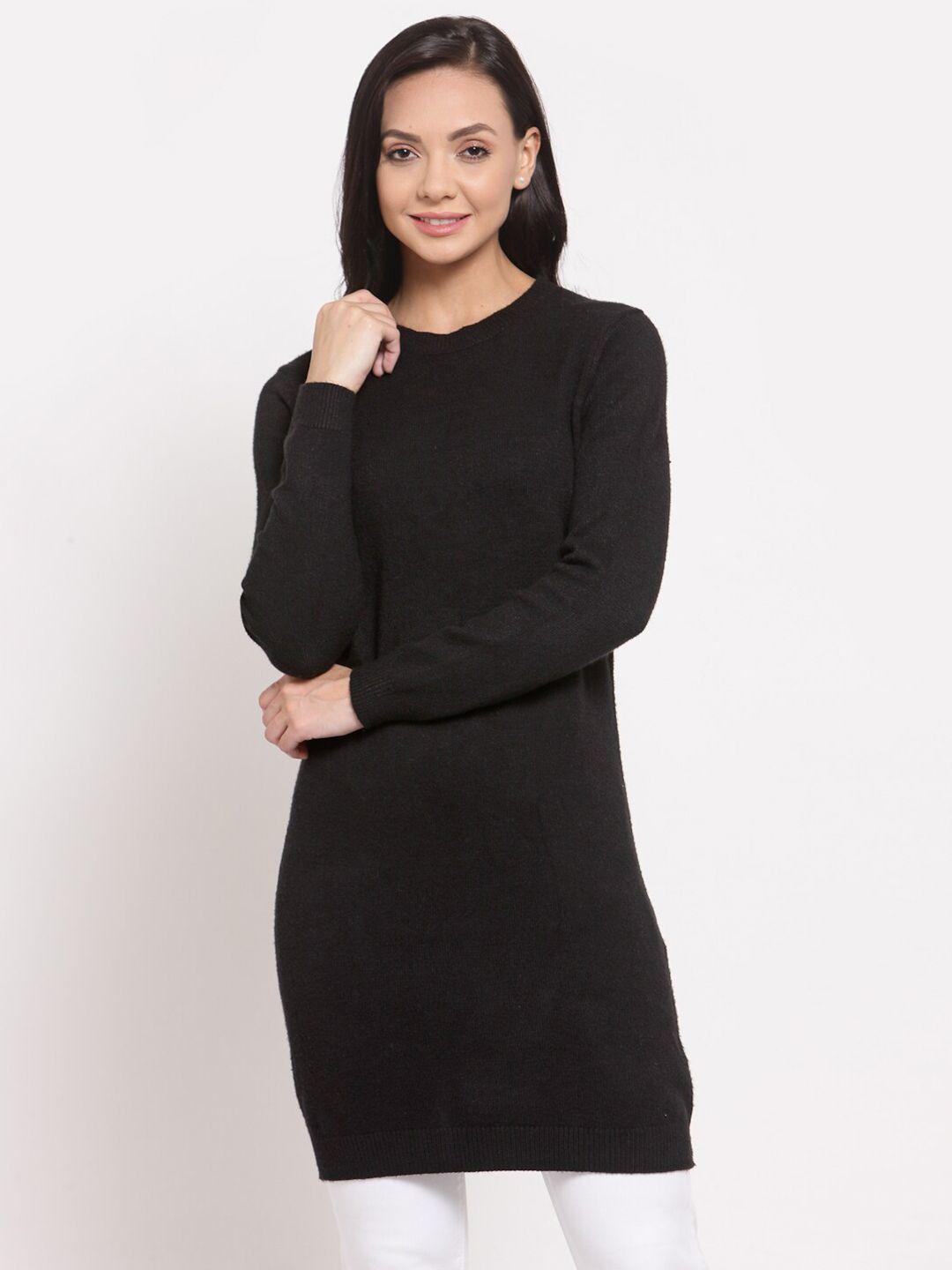 mode by red tape women black longline pullover