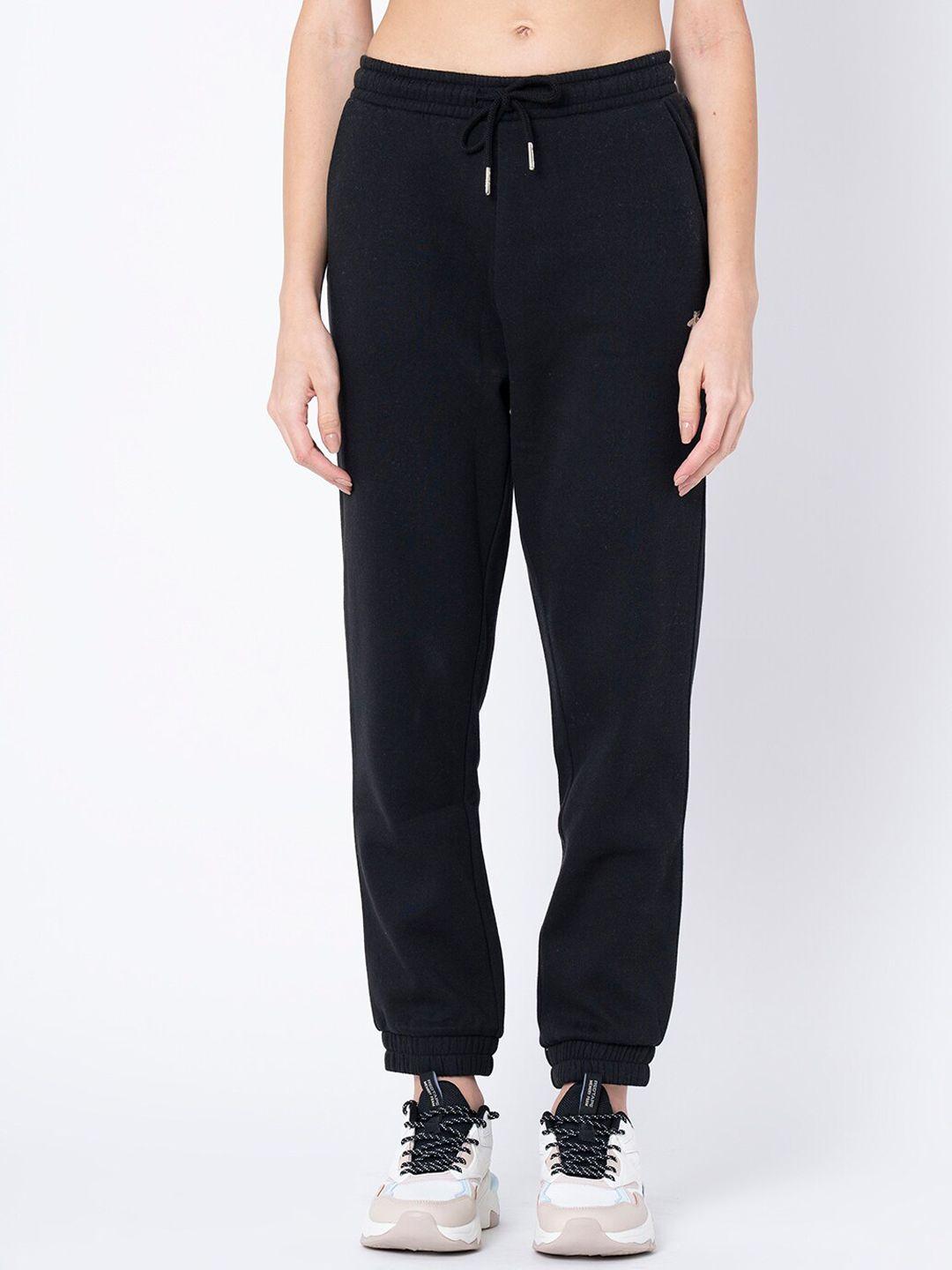 mode by red tape women black solid joggers