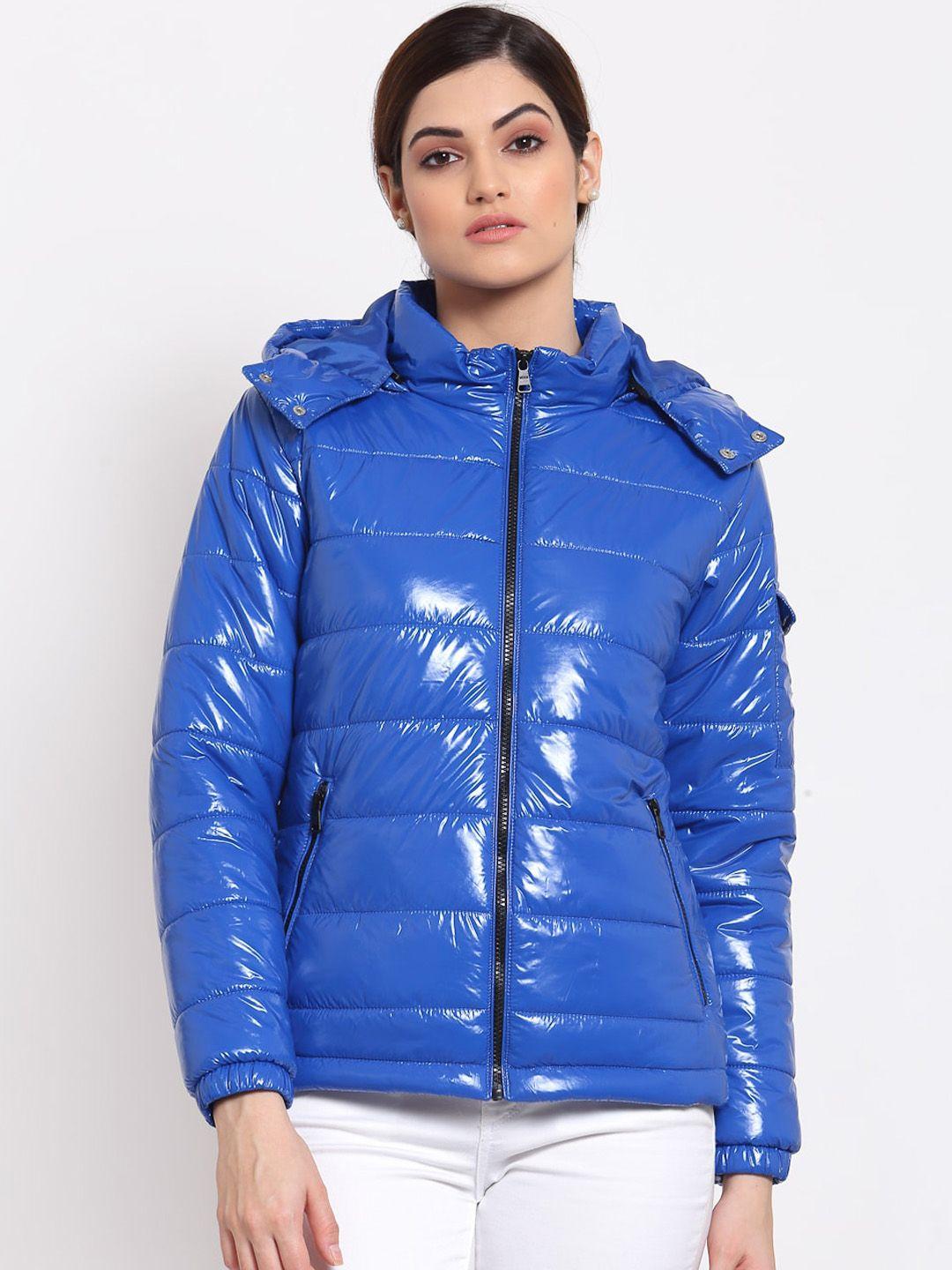 mode by red tape women blue padded jacket