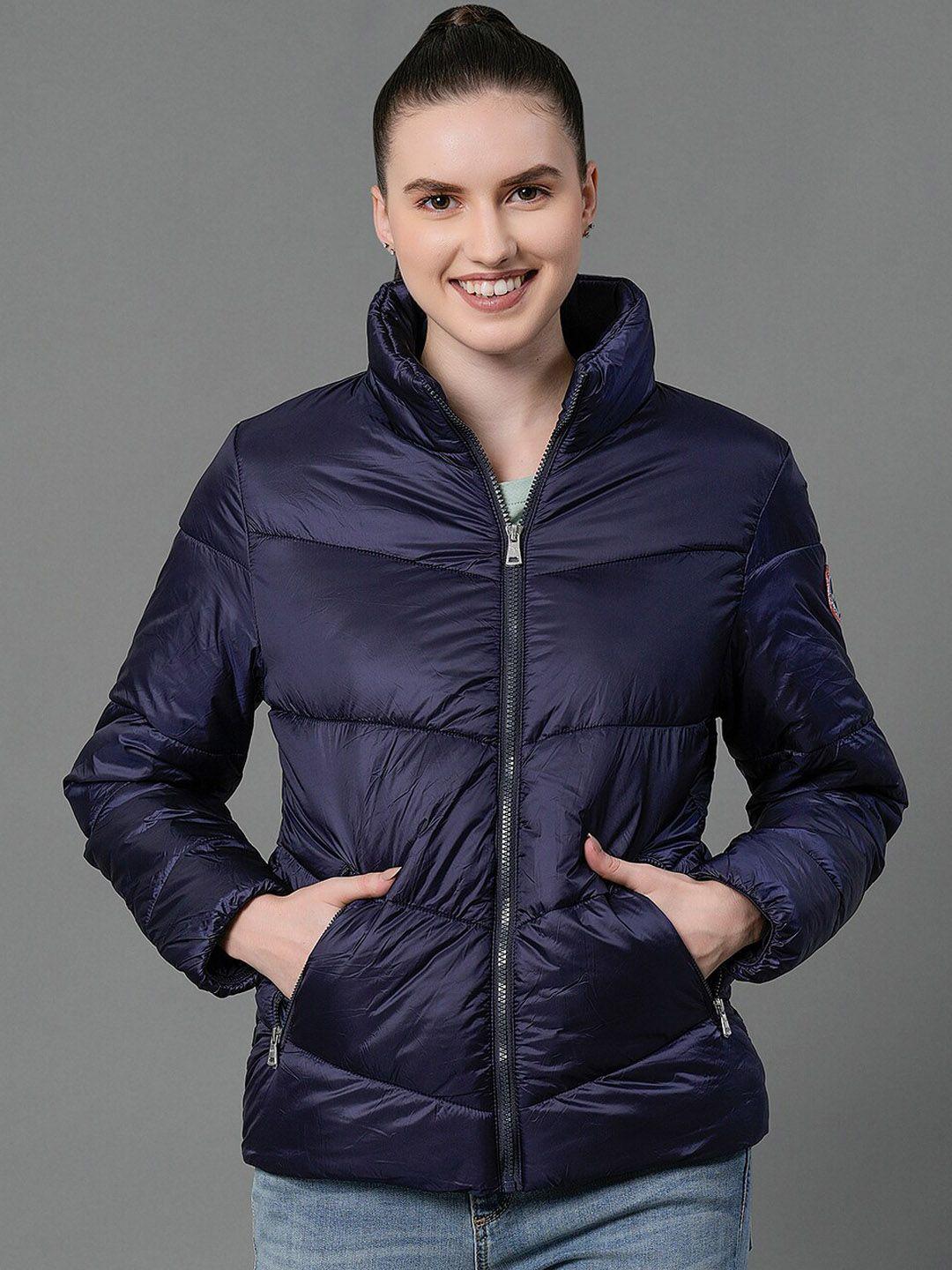 mode by red tape women blue padded jacket