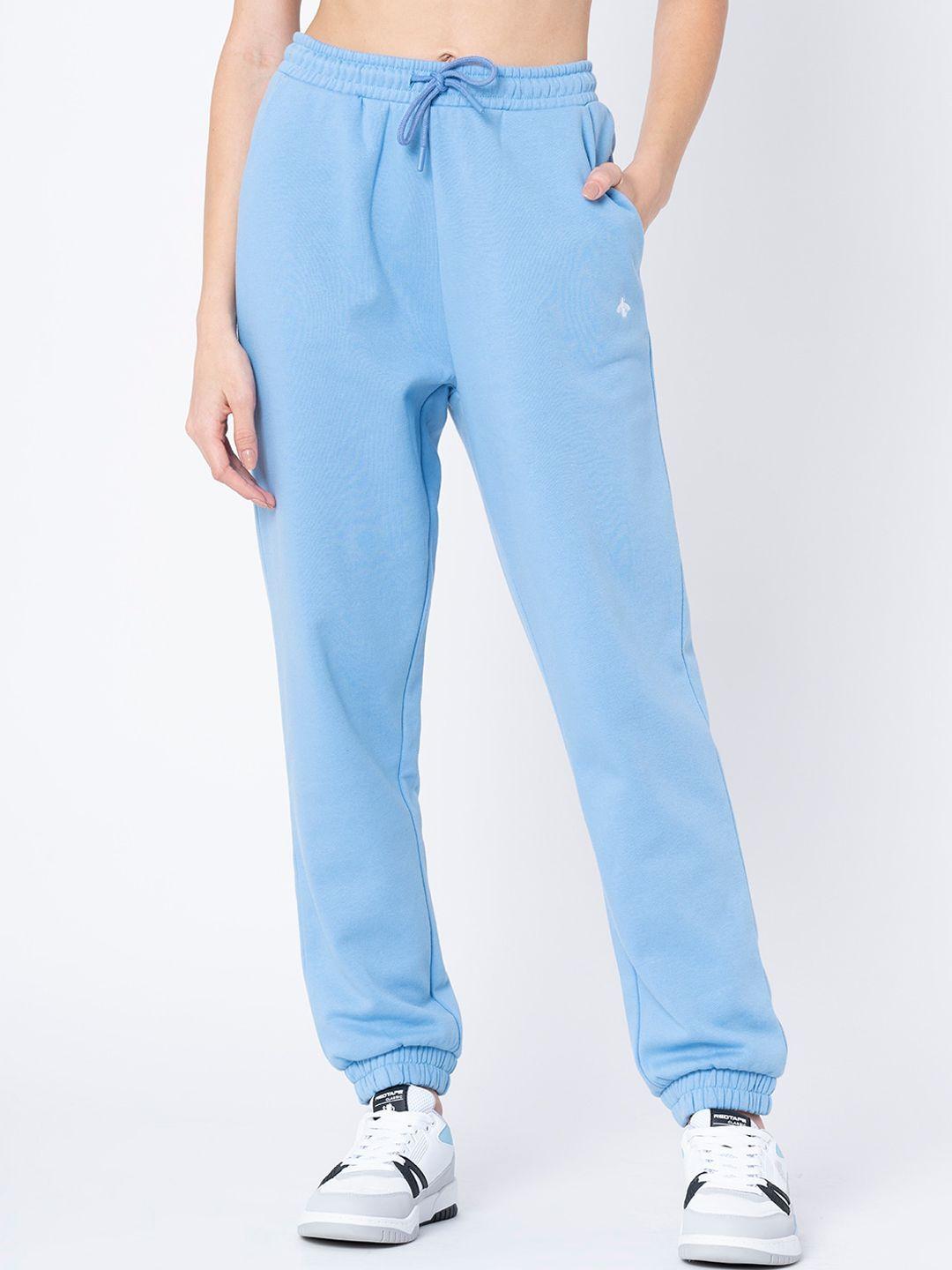 mode by red tape women blue solid joggers