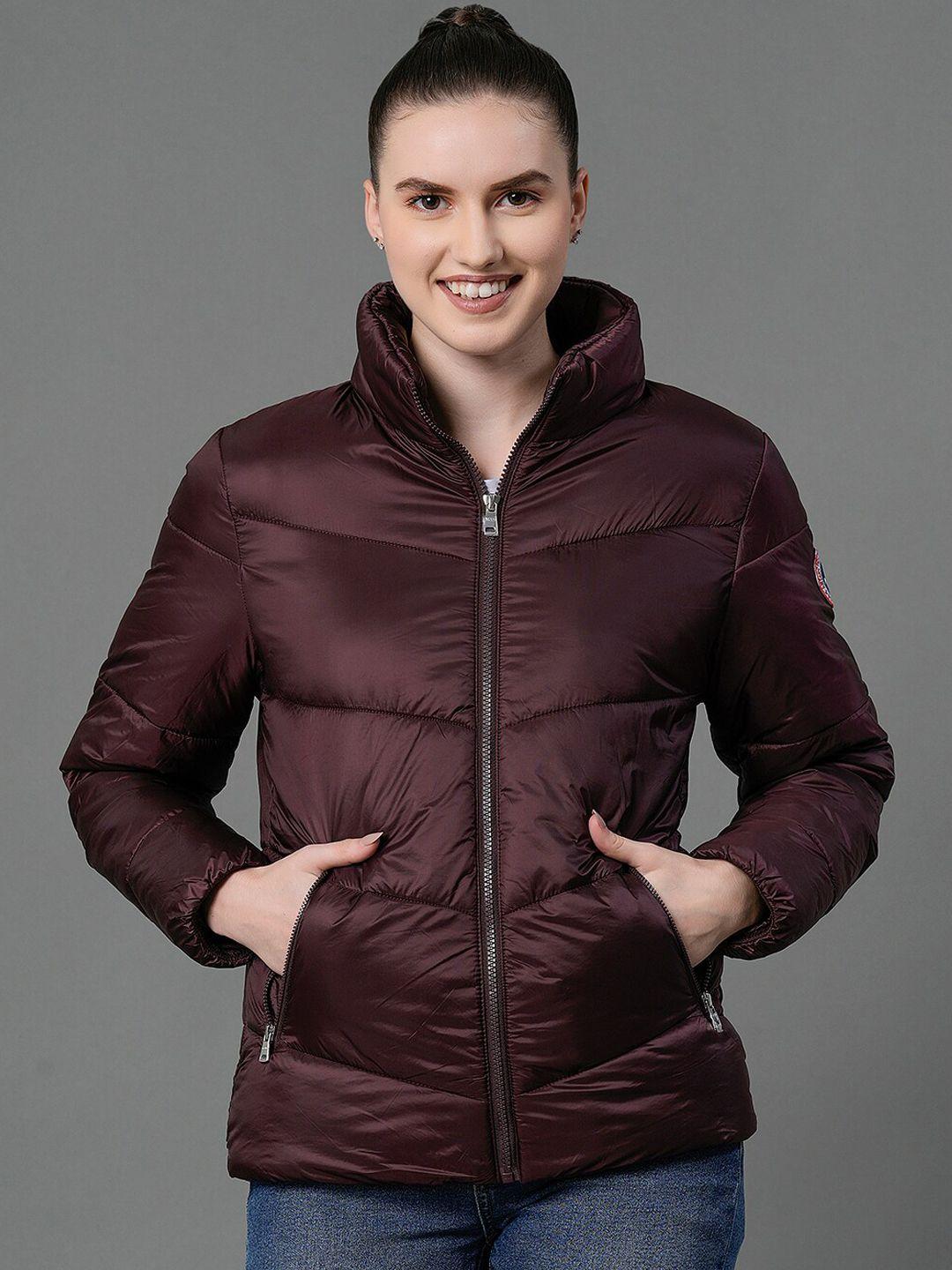 mode by red tape women maroon padded jacket