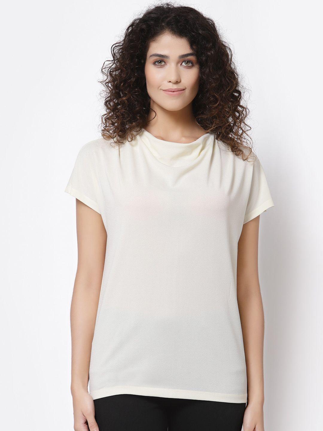 mode by red tape women off-white t-shirt