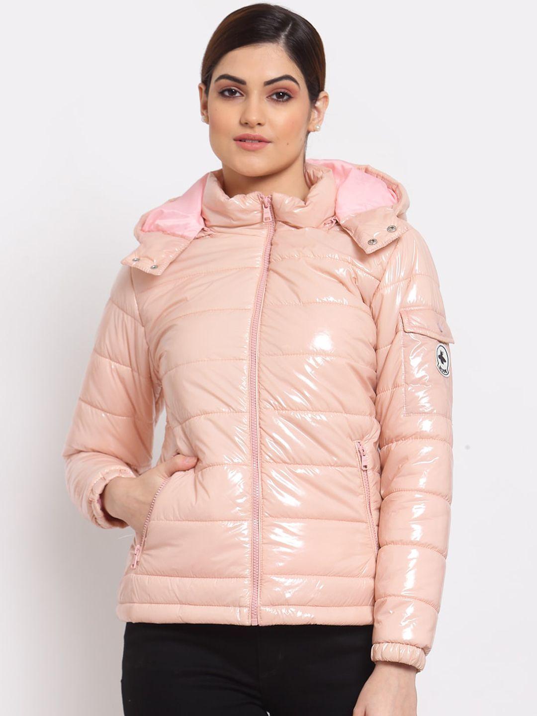 mode by red tape women pink padded jacket