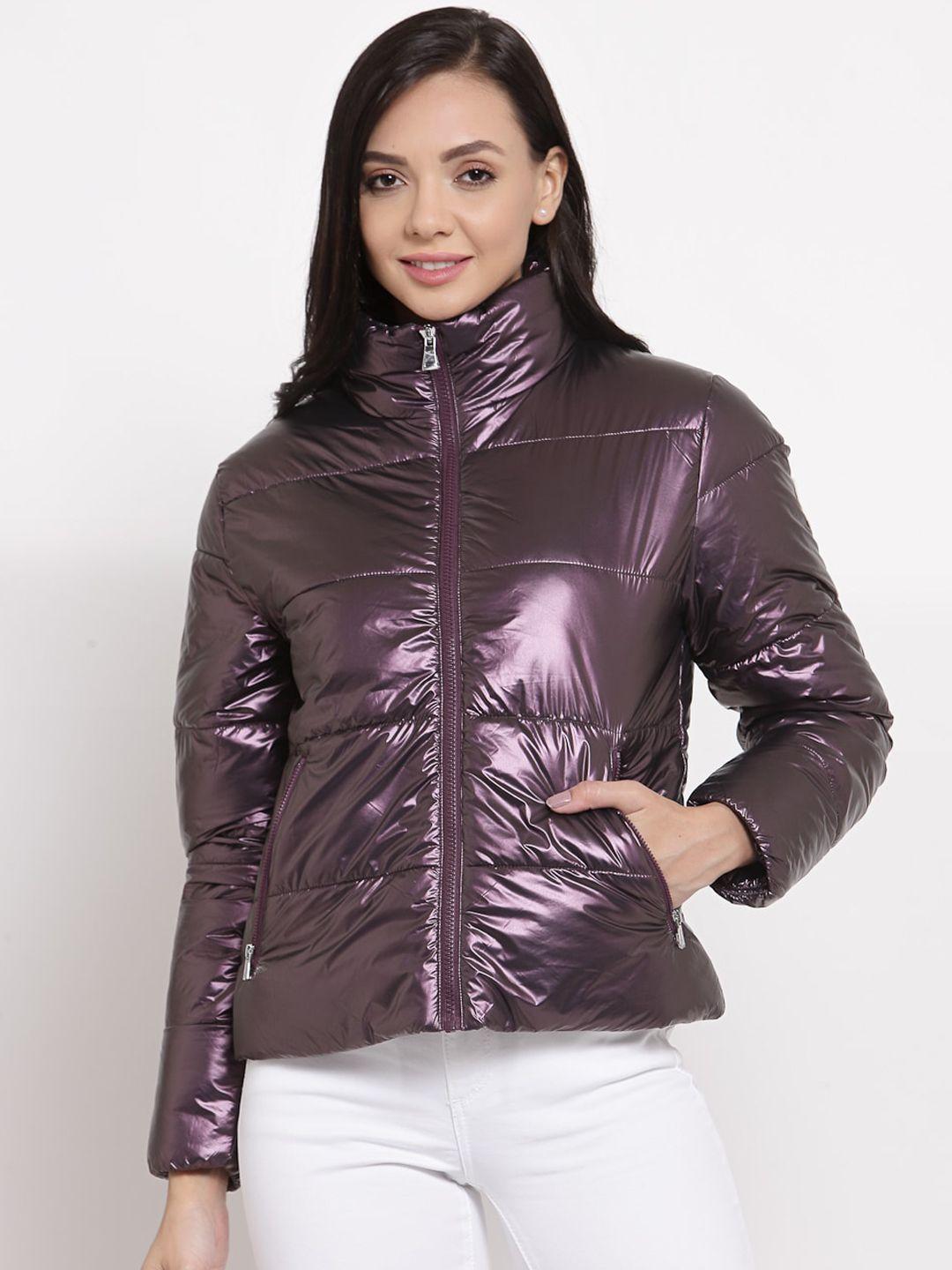 mode by red tape women purple padded jacket