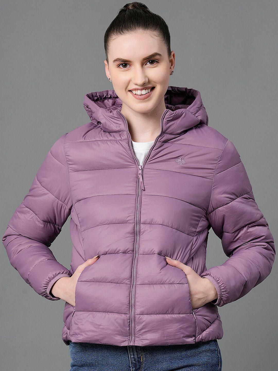 mode by red tape women purple padded jacket