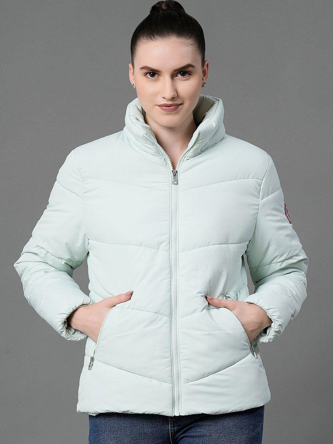 mode by red tape women sea green puffer jacket