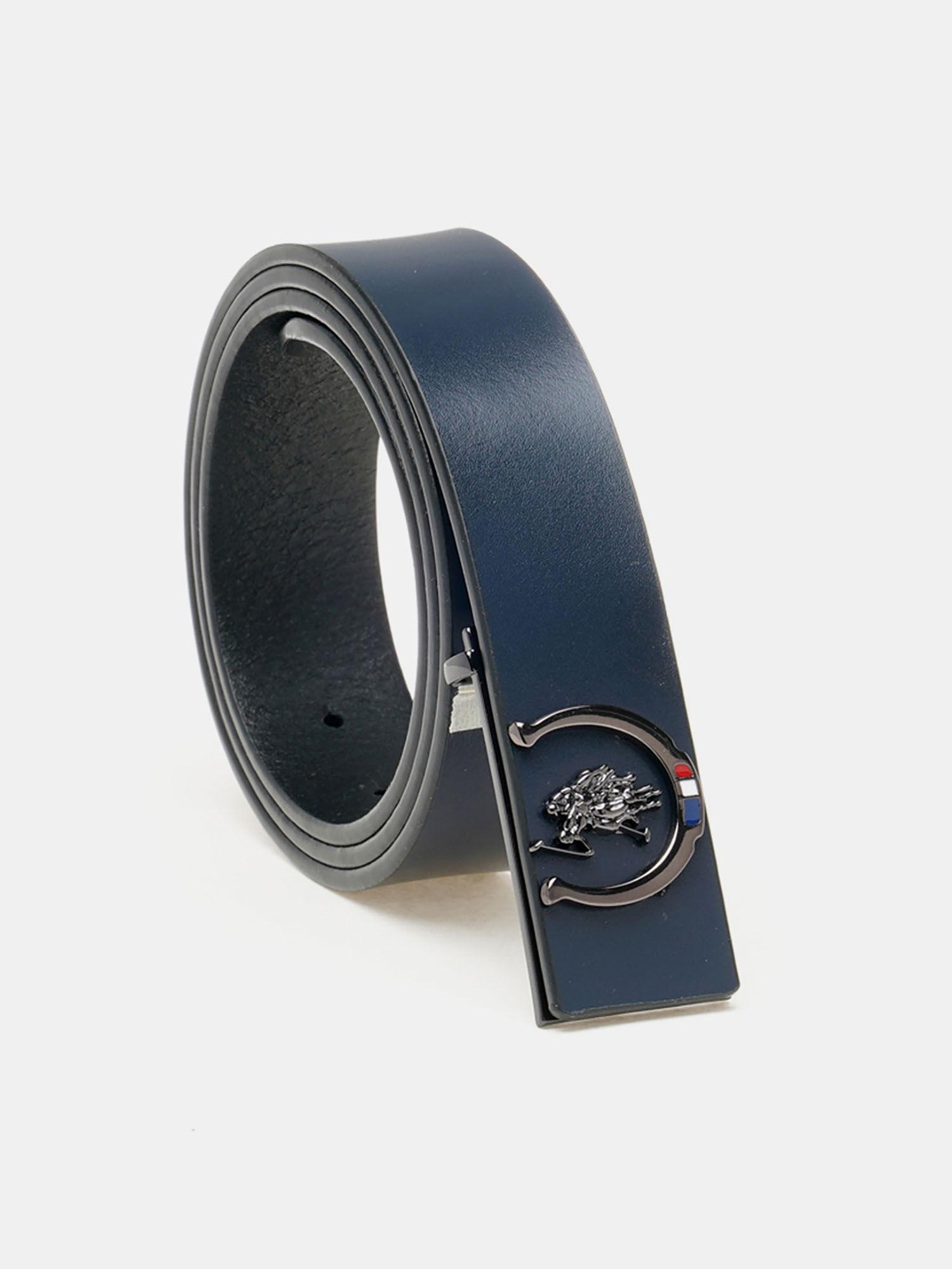 modena navy blue solid/plain belt