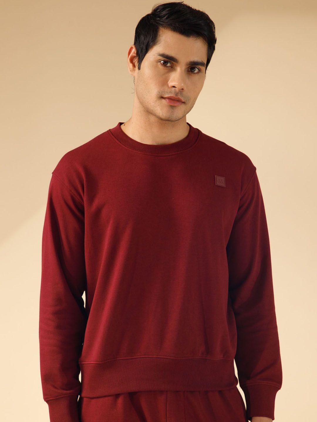 modern crew ace luxe men solid relaxed fit sweatshirt