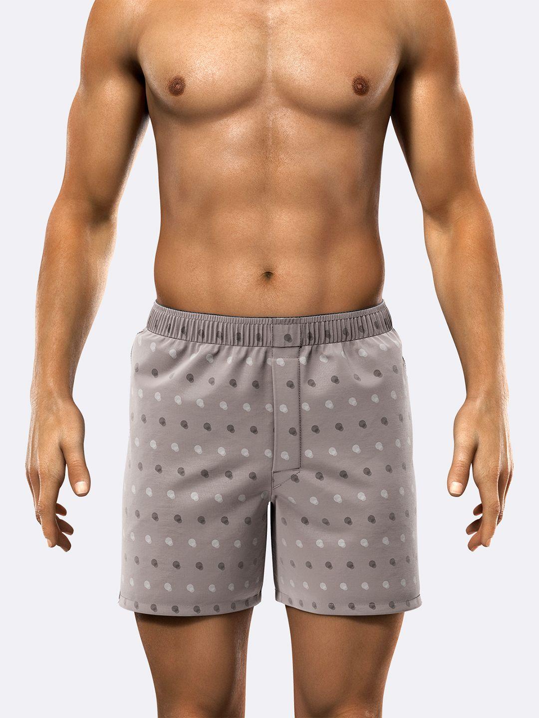 modern crew men beige colored printed pure cotton boxers