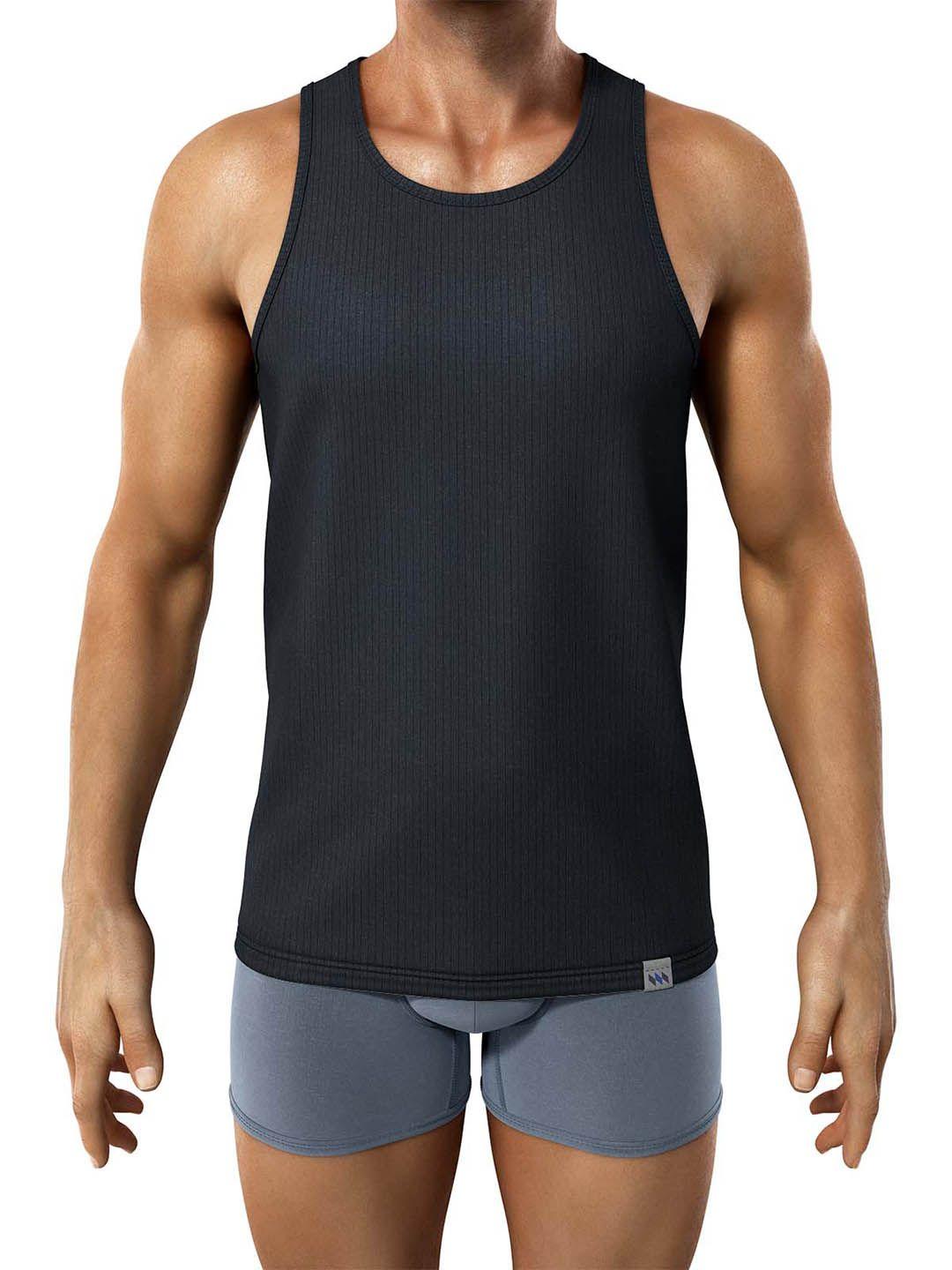 modern crew men black innerwear vests