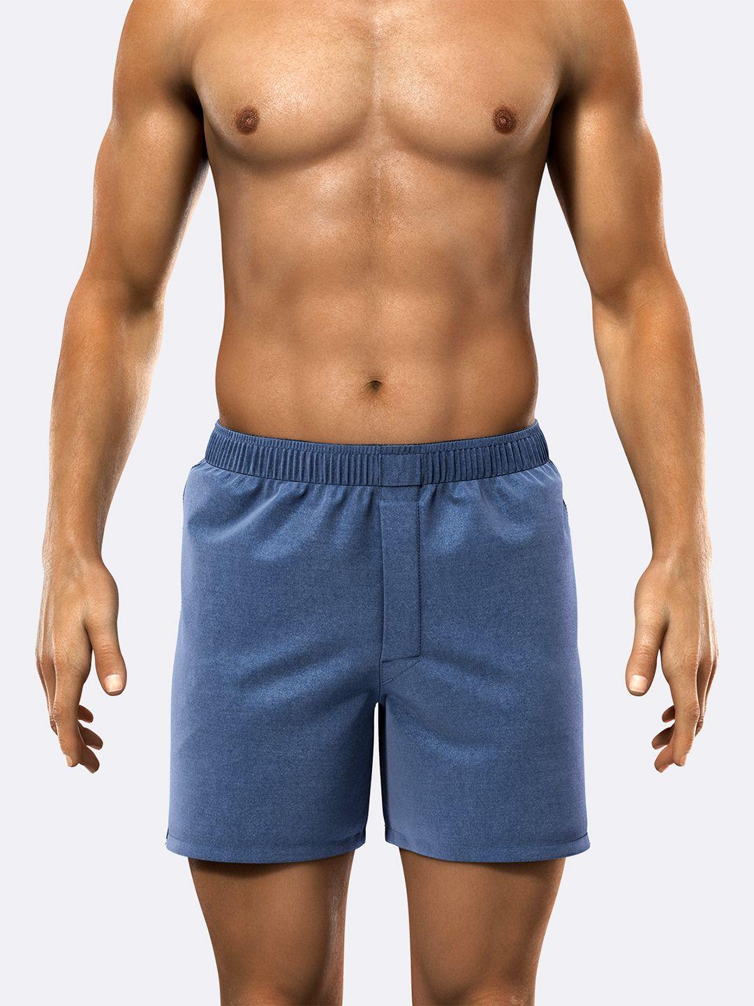 modern crew men blue solid pure cotton boxers