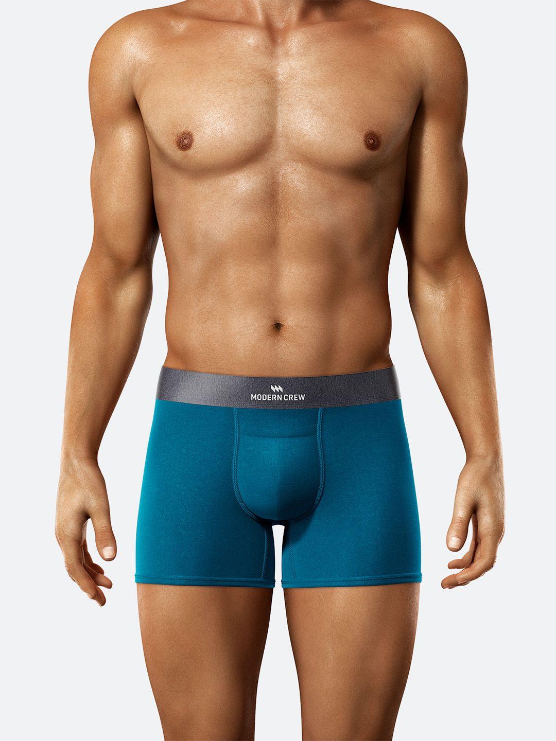 modern crew men blue solid trunk mc-t-002-cl-bl-s-blue lagoon