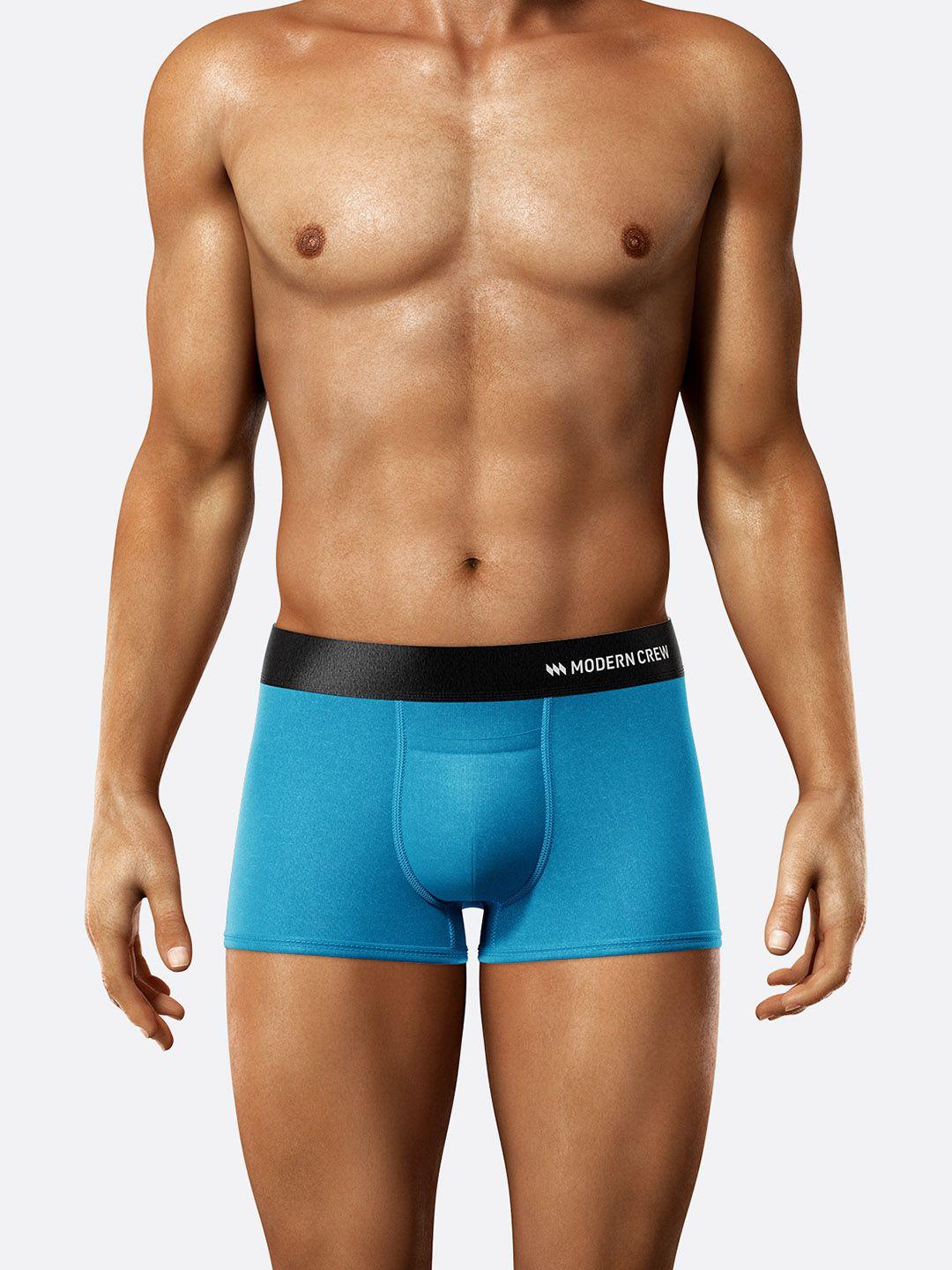 modern crew men blue solid trunk