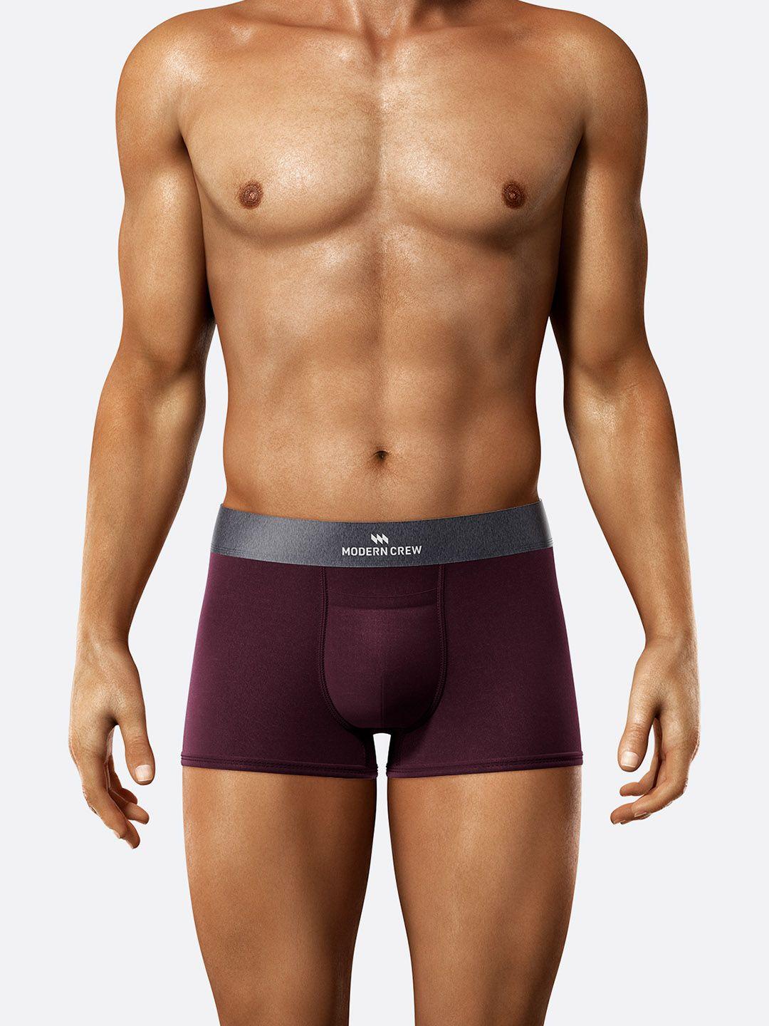 modern crew men maroon solid deo-softs trunk mc-st-002-cl-wt-s