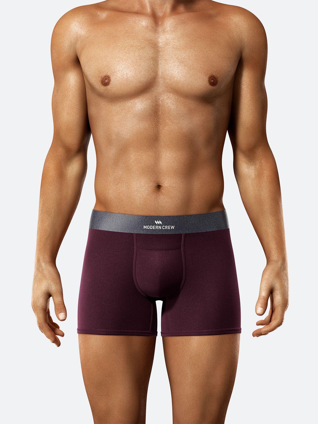 modern crew men maroon solid trunk