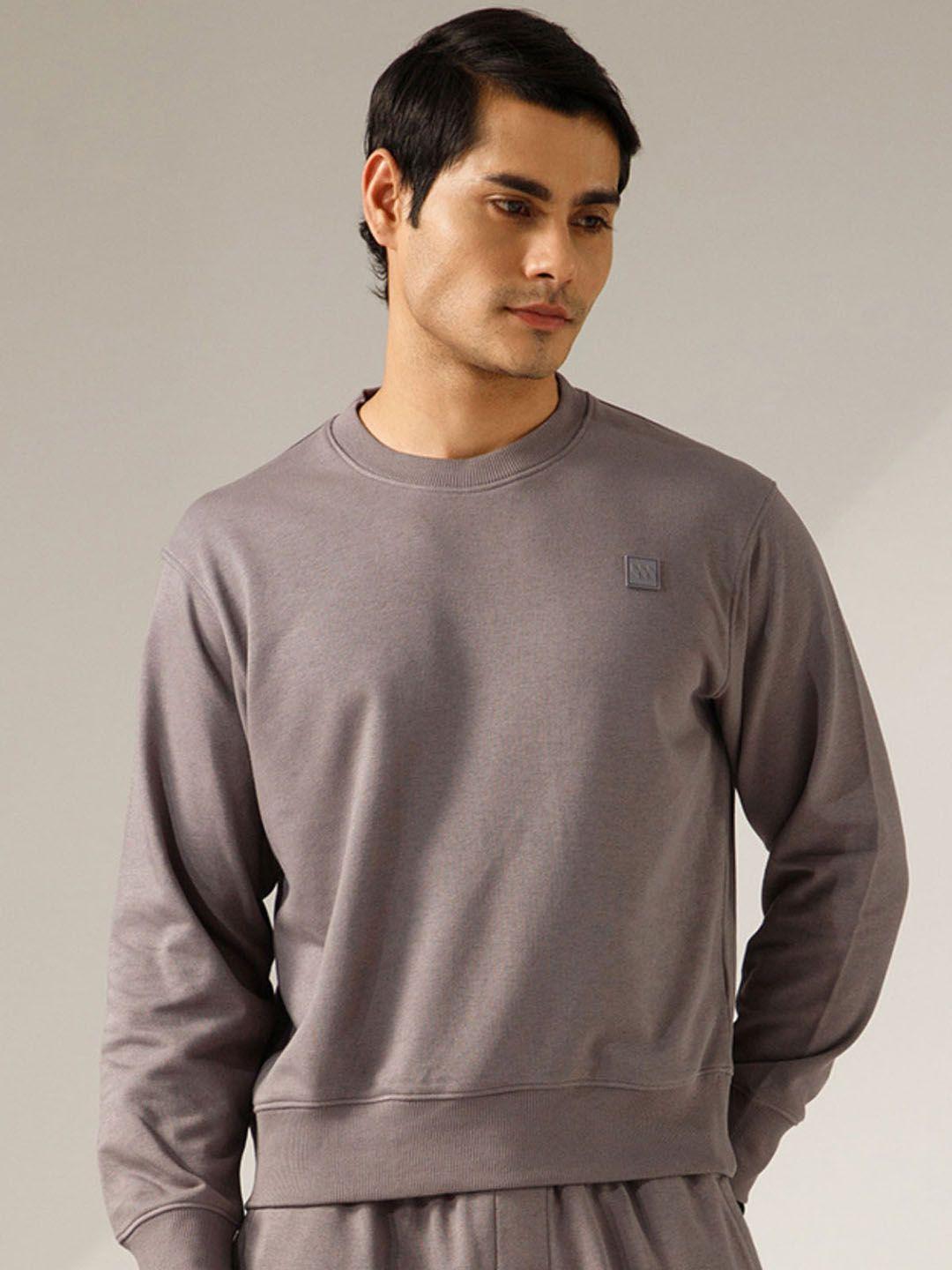 modern crew round neck pullover sweatshirt