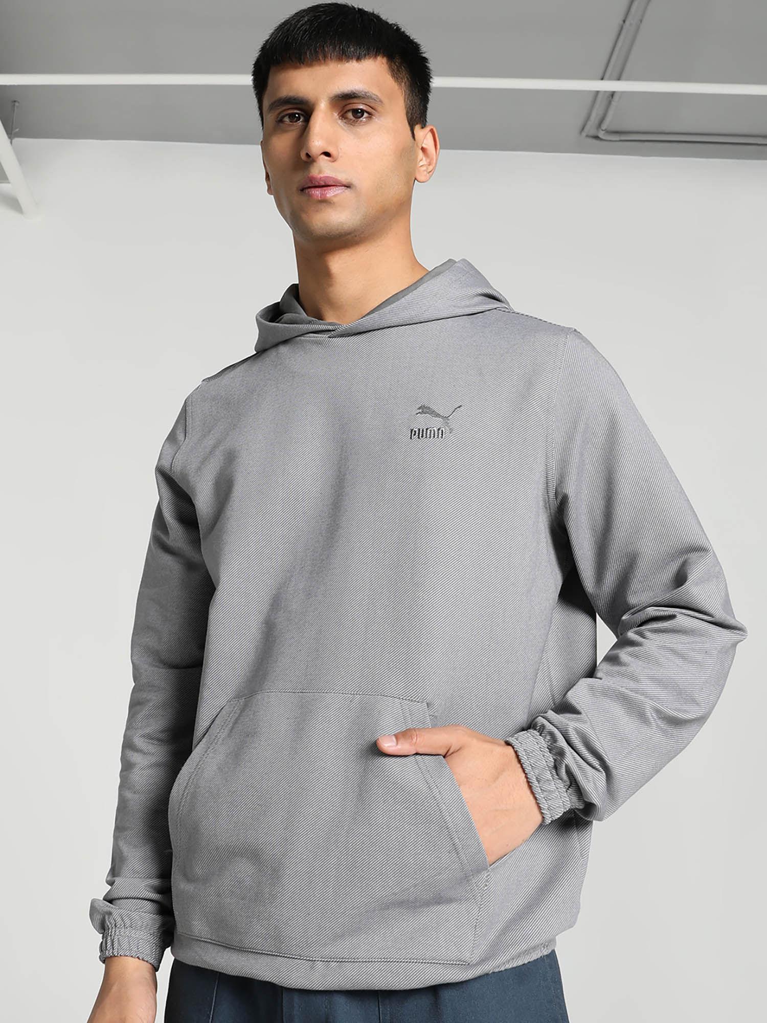 modern indigo men grey hoodie