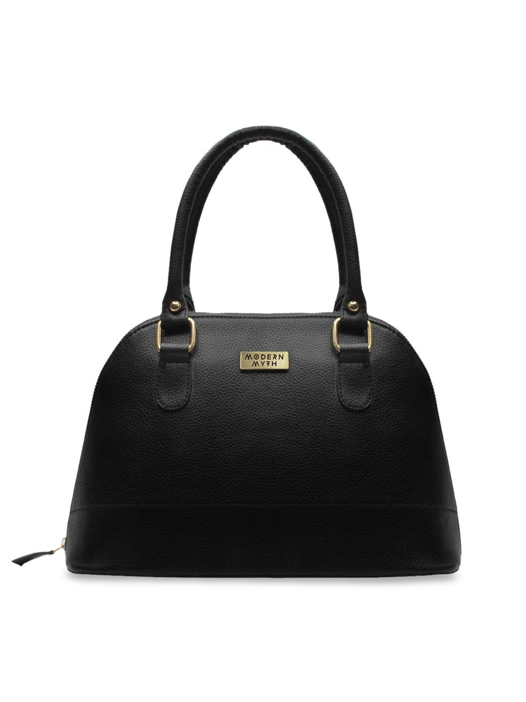 modern myth black structured handheld bag