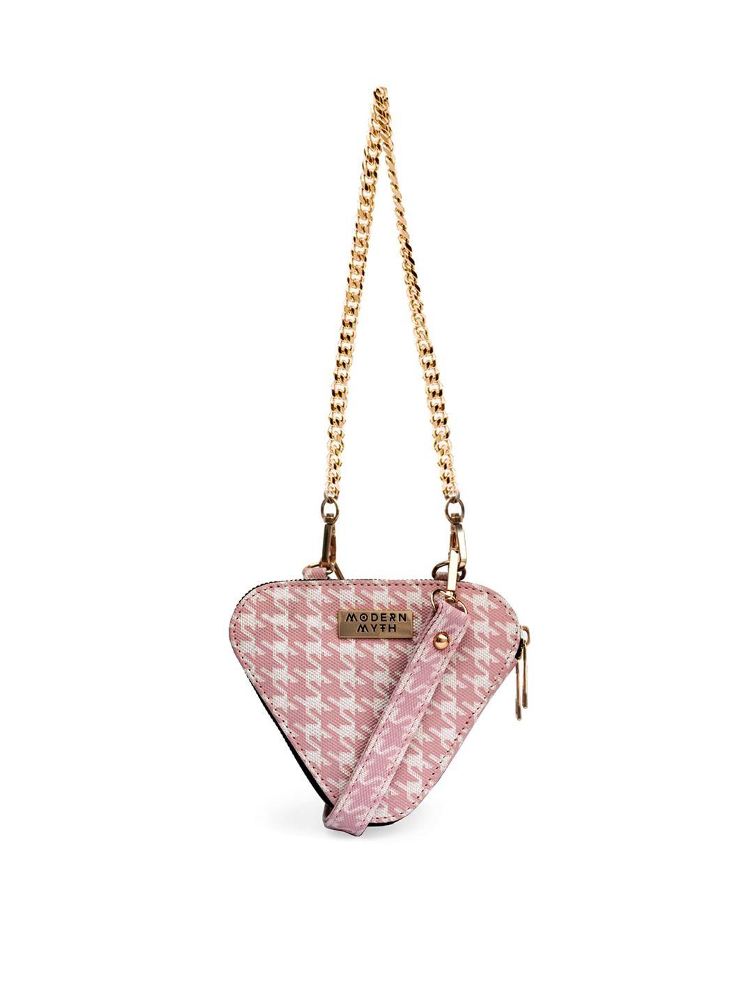 modern myth checked structured sling bag