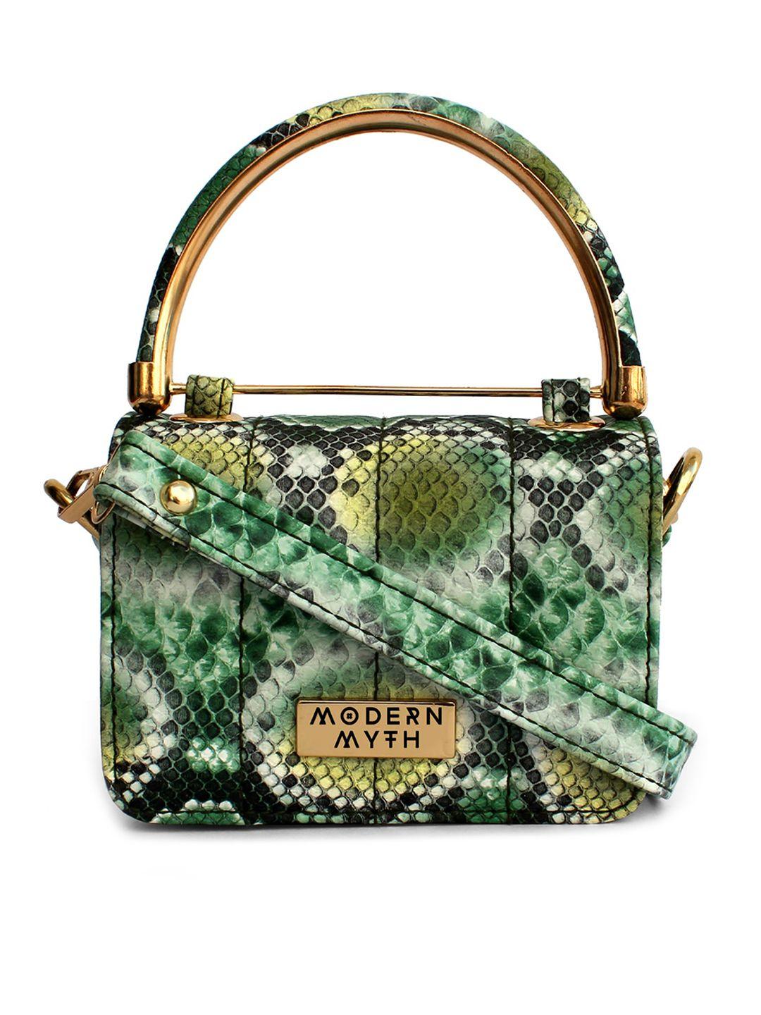 modern myth green structured satchel