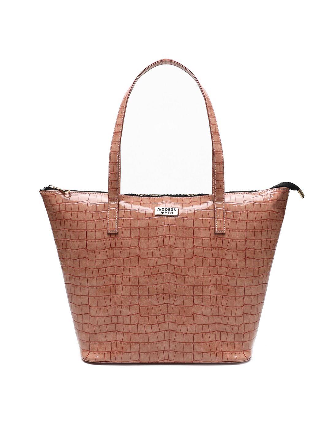 modern myth textured structured tote bag
