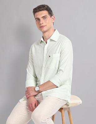 modern slim fit heathered summer shirt