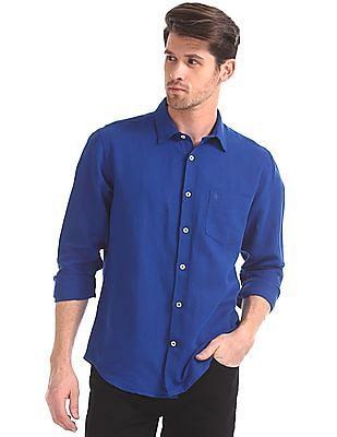 modern slim fit solid shirt