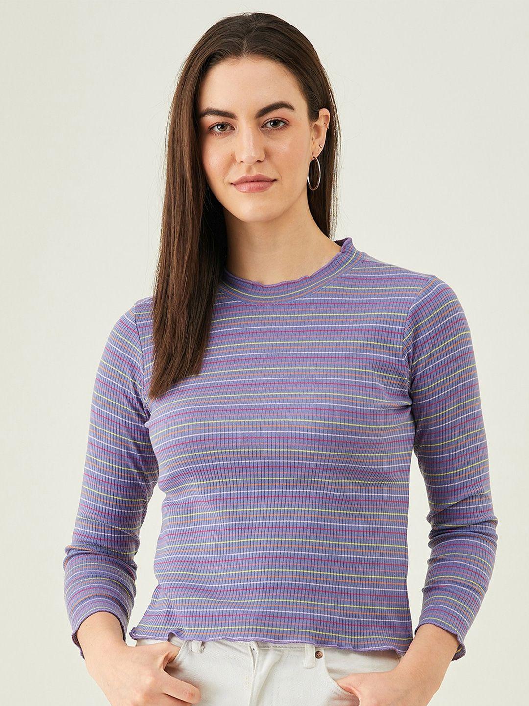 modeve lavender striped top