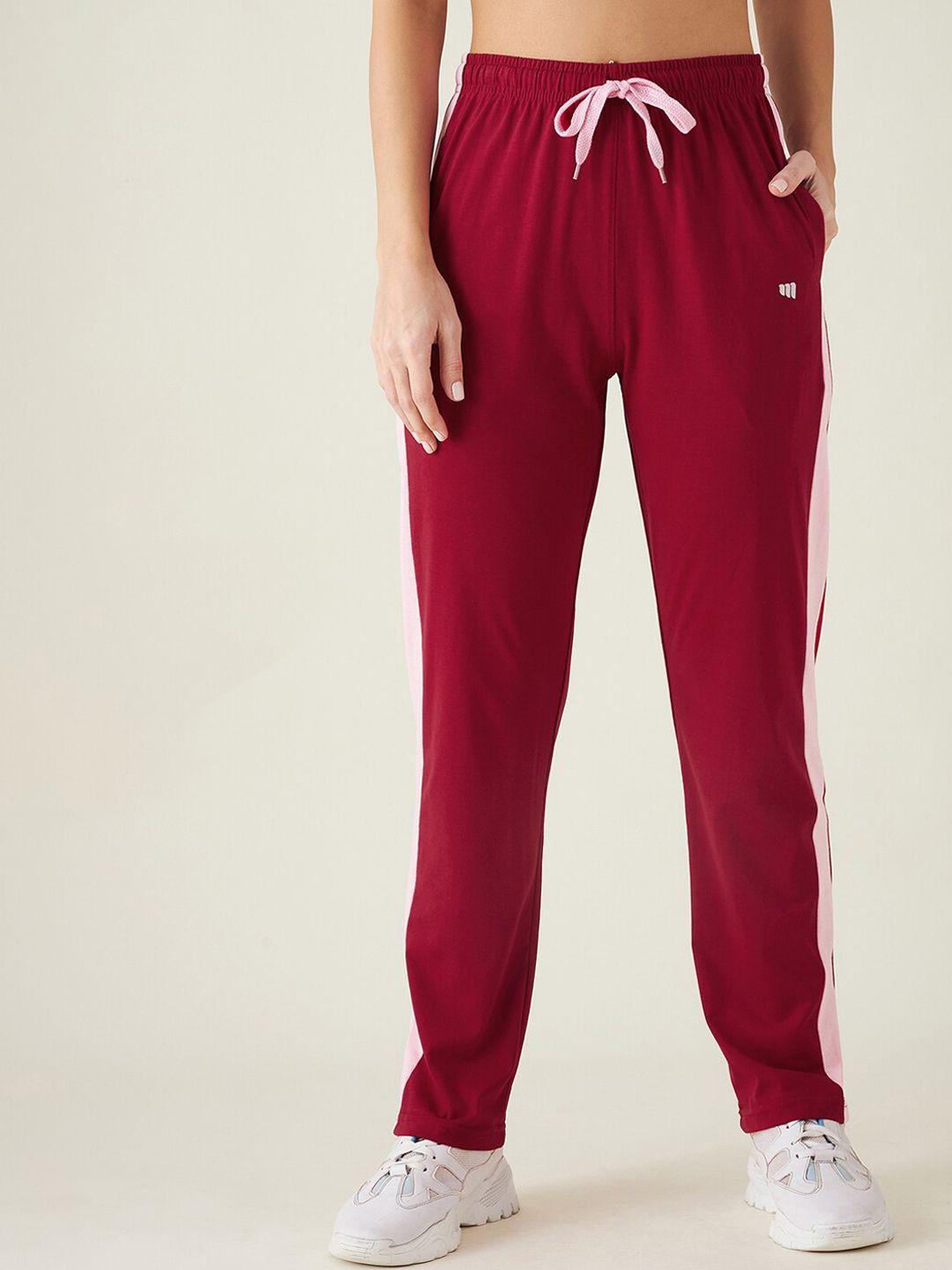 modeve cotton mid-rise track pants