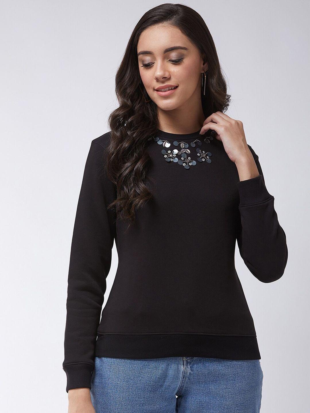 modeve embellished pullover sweatshirt