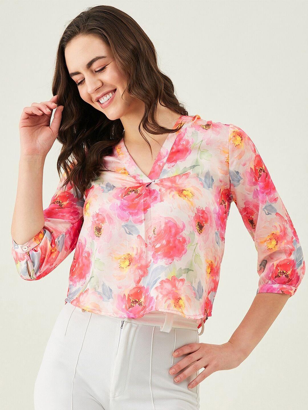 modeve floral print shirt style top