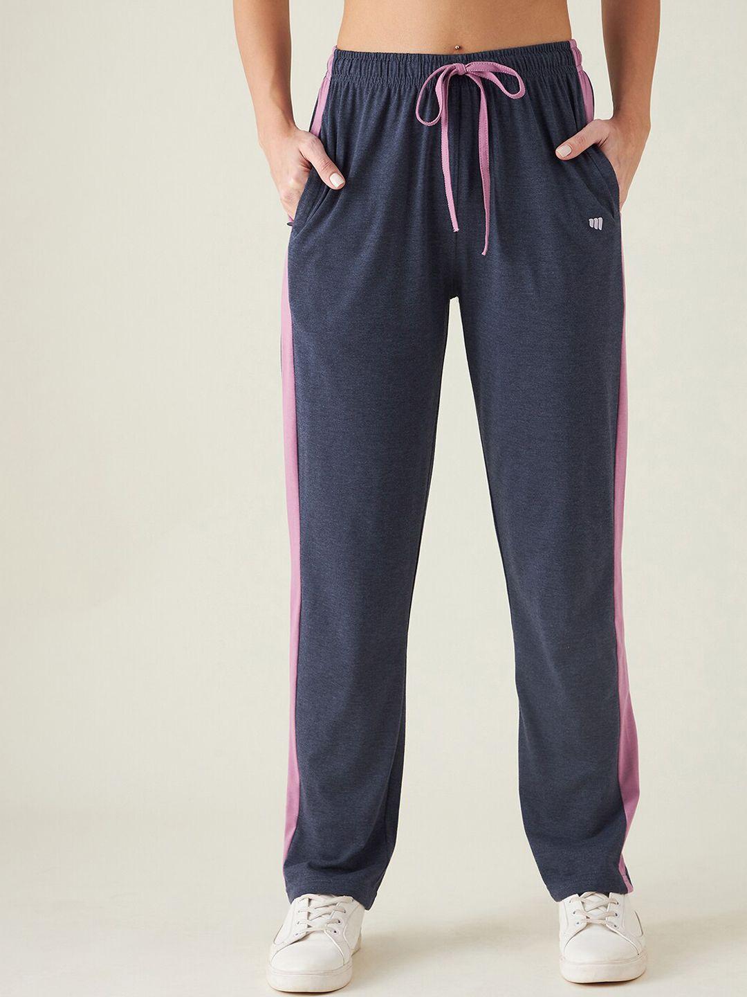 modeve striped cotton track pants