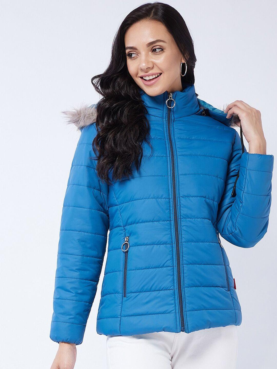 modeve women blue lightweight padded jacket
