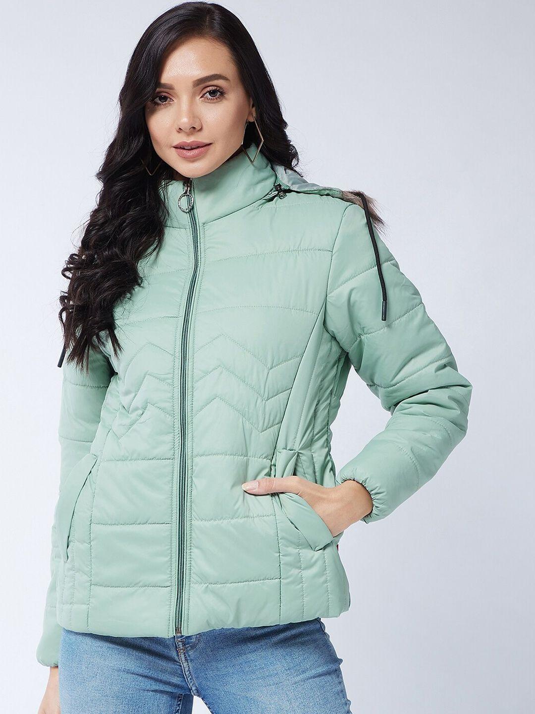 modeve women green lightweight parka jacket