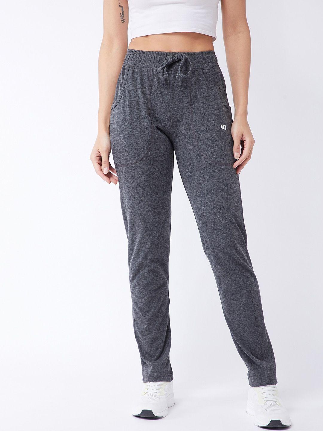 modeve women grey solid track pants