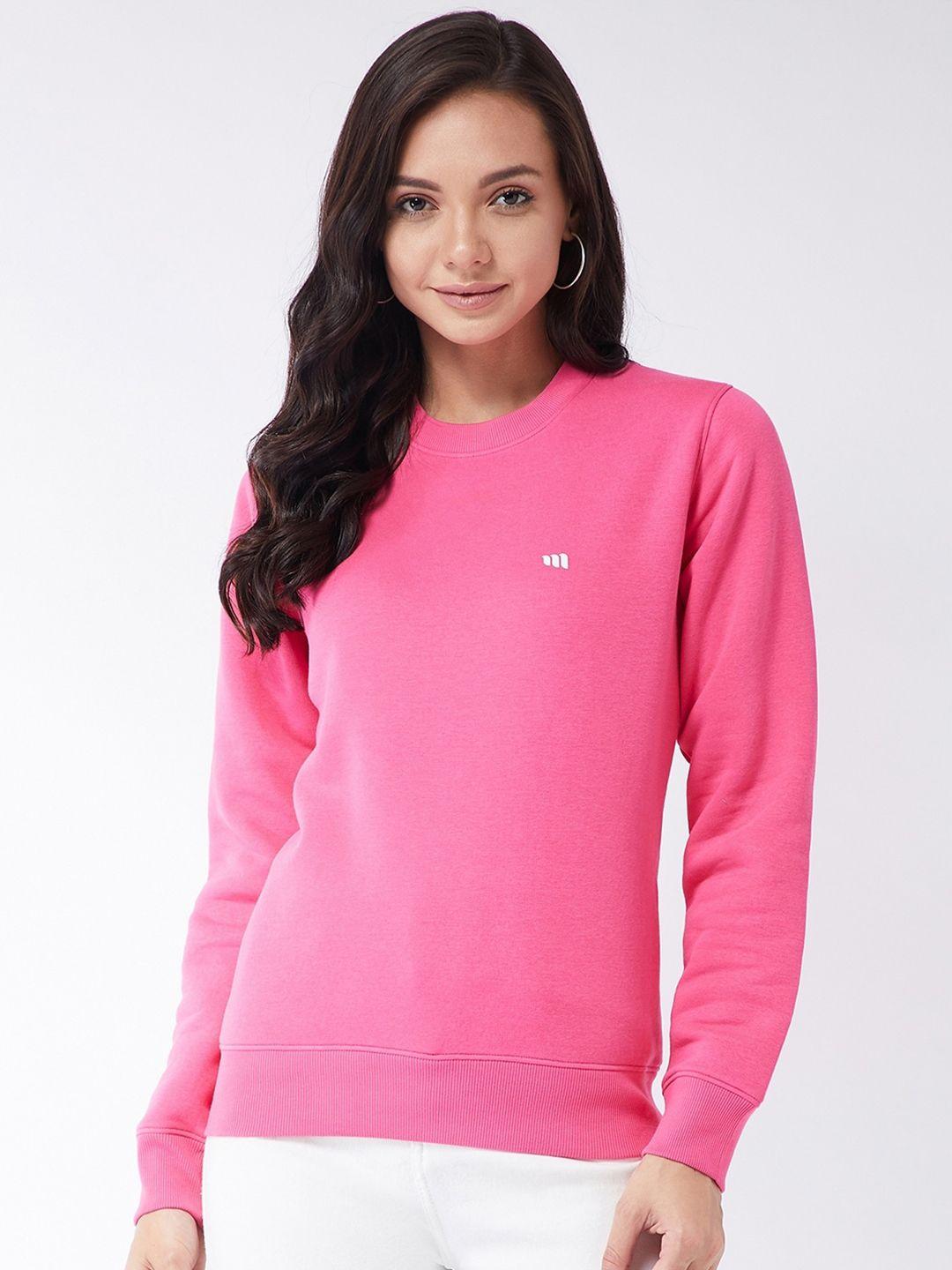 modeve women magenta cotton sweatshirt