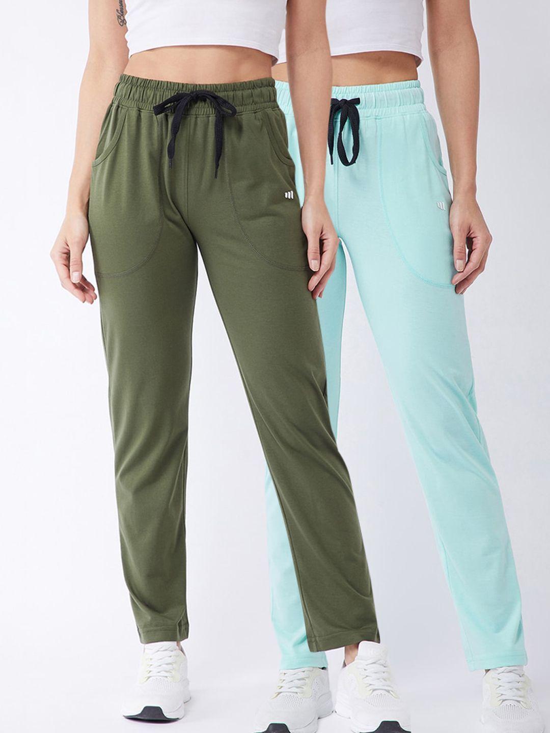 modeve women pack of 2 solid track pants