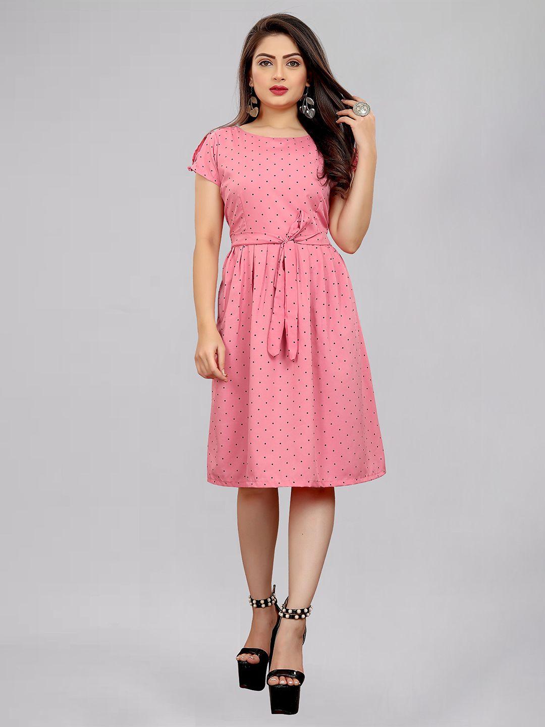 modli 20 fashion pink crepe dress