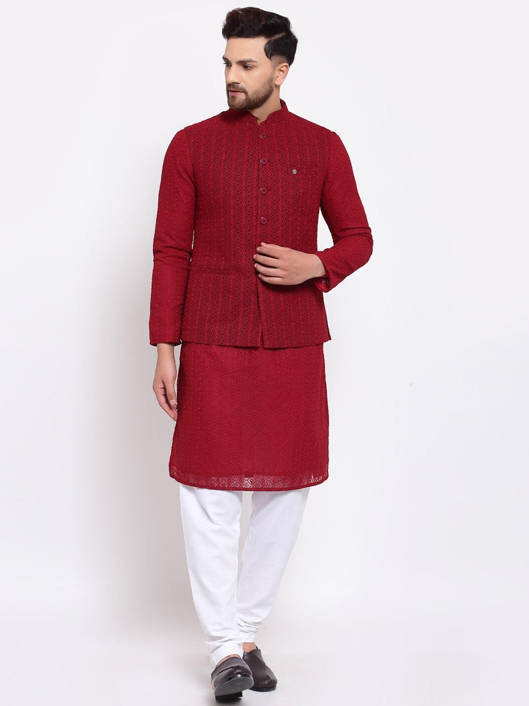 mohanlal sons woven slim-fit nehru jacket