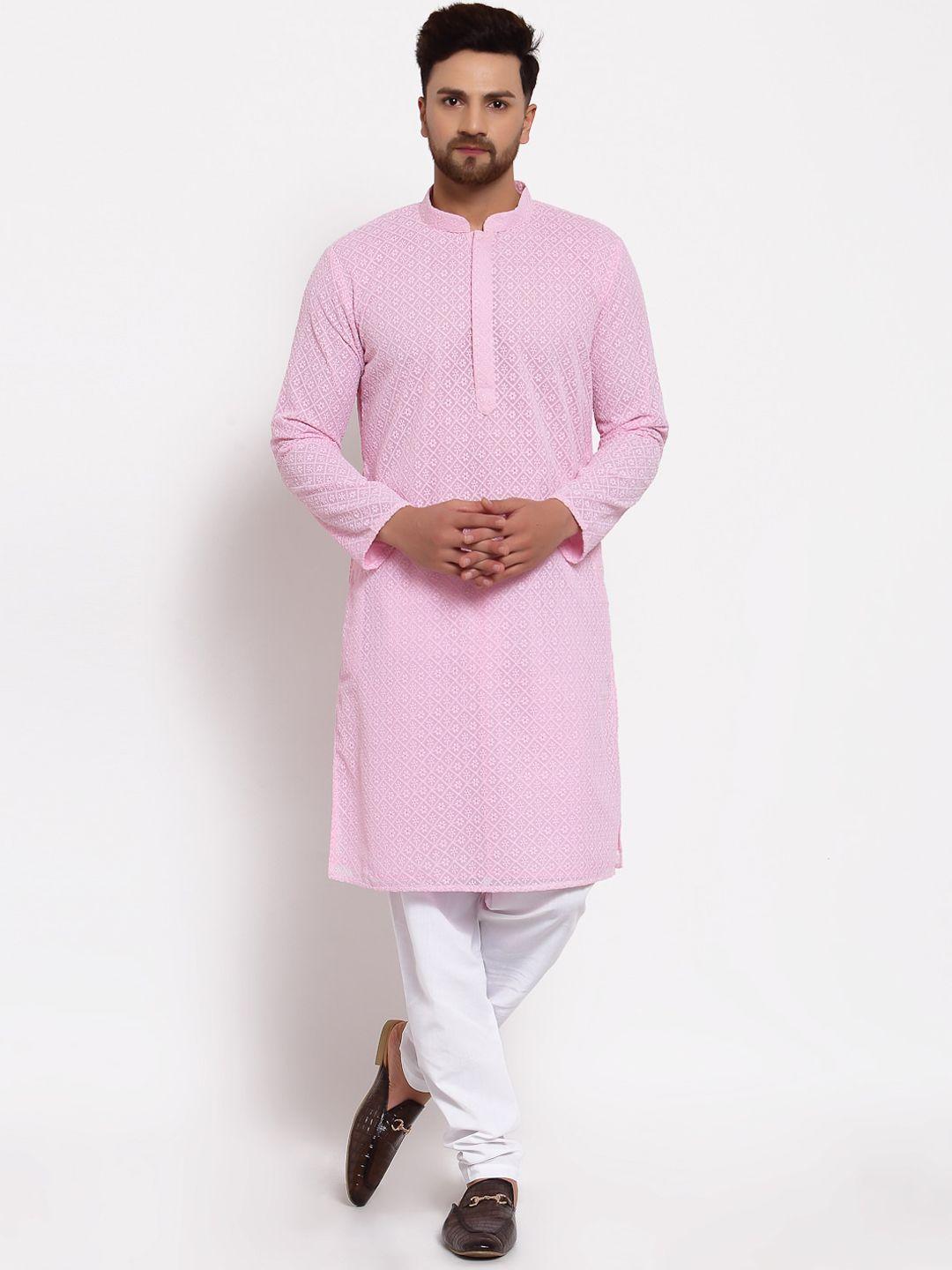 mohanlal sons ethnic motifs embroidered georgette straight kurta
