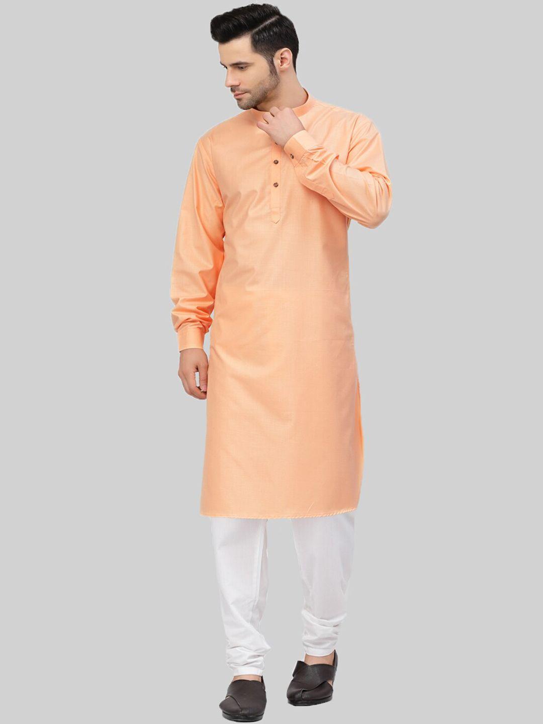 mohanlal sons mandarin collar pure cotton straight kurta with churidar