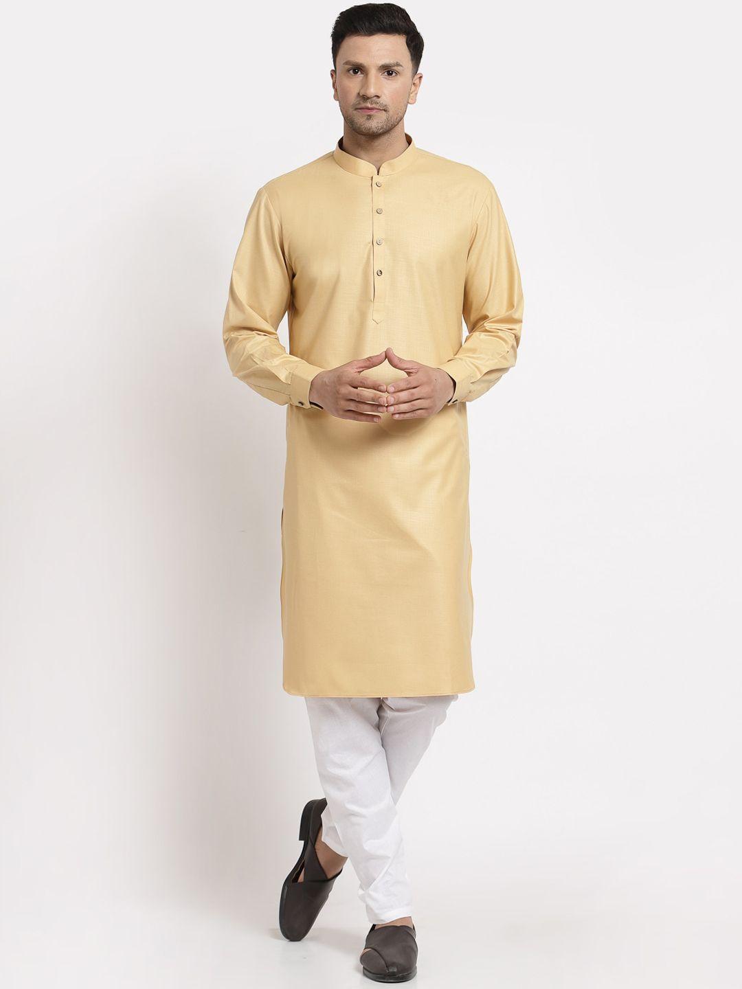 mohanlal sons men gold-toned thread work kurta