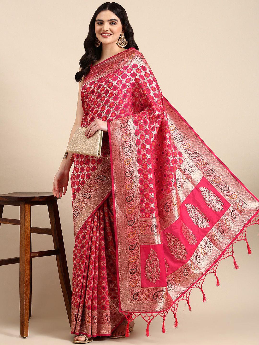 mohey ethnic motifs woven design zari saree