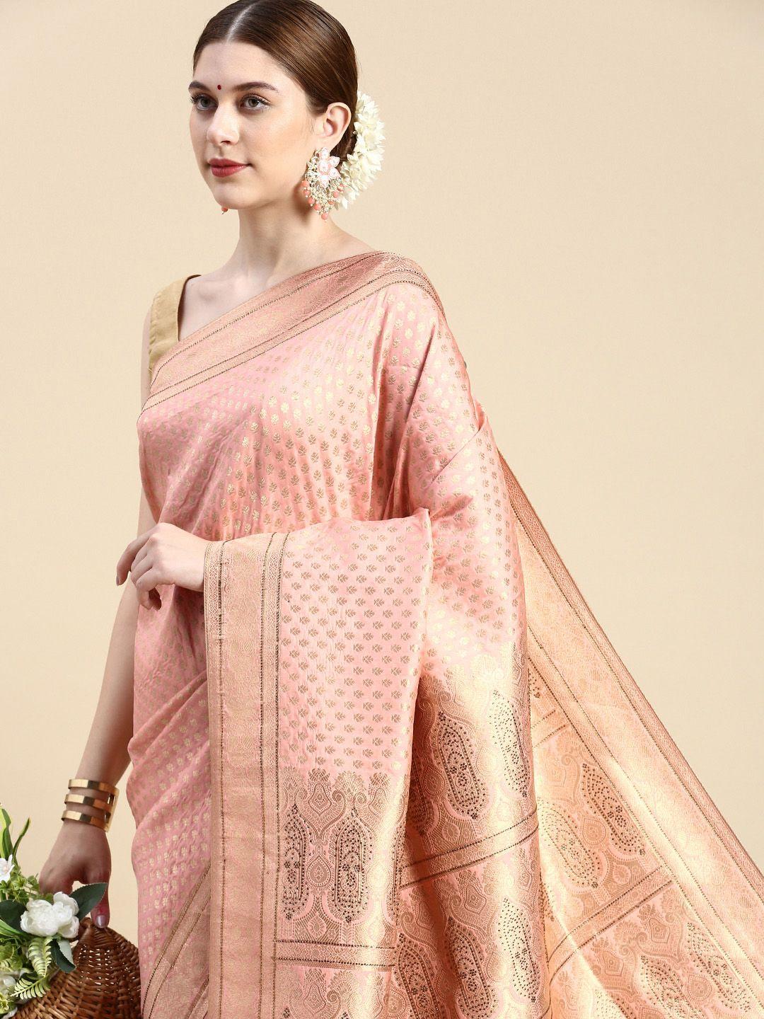 mohey woven design ethnic motifs stones-studded art silk saree