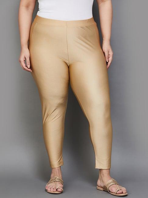 moiree by lifestyle beige cotton leggings