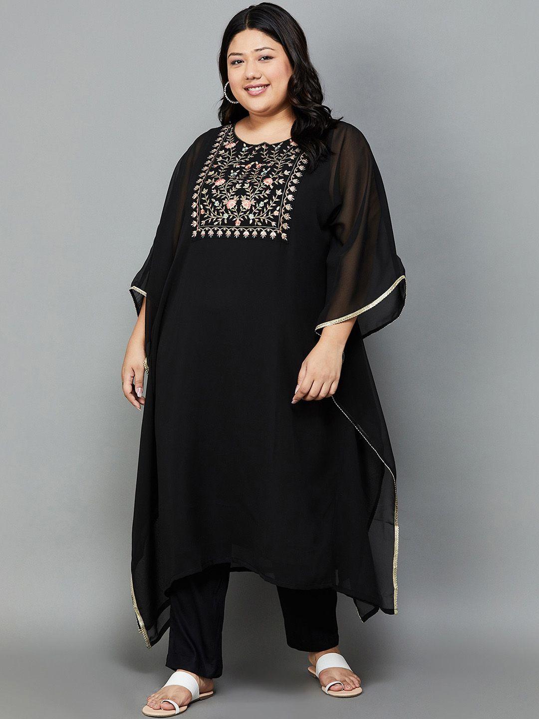 moiree by lifestyle women black kurta with pyjamas & with dupatta