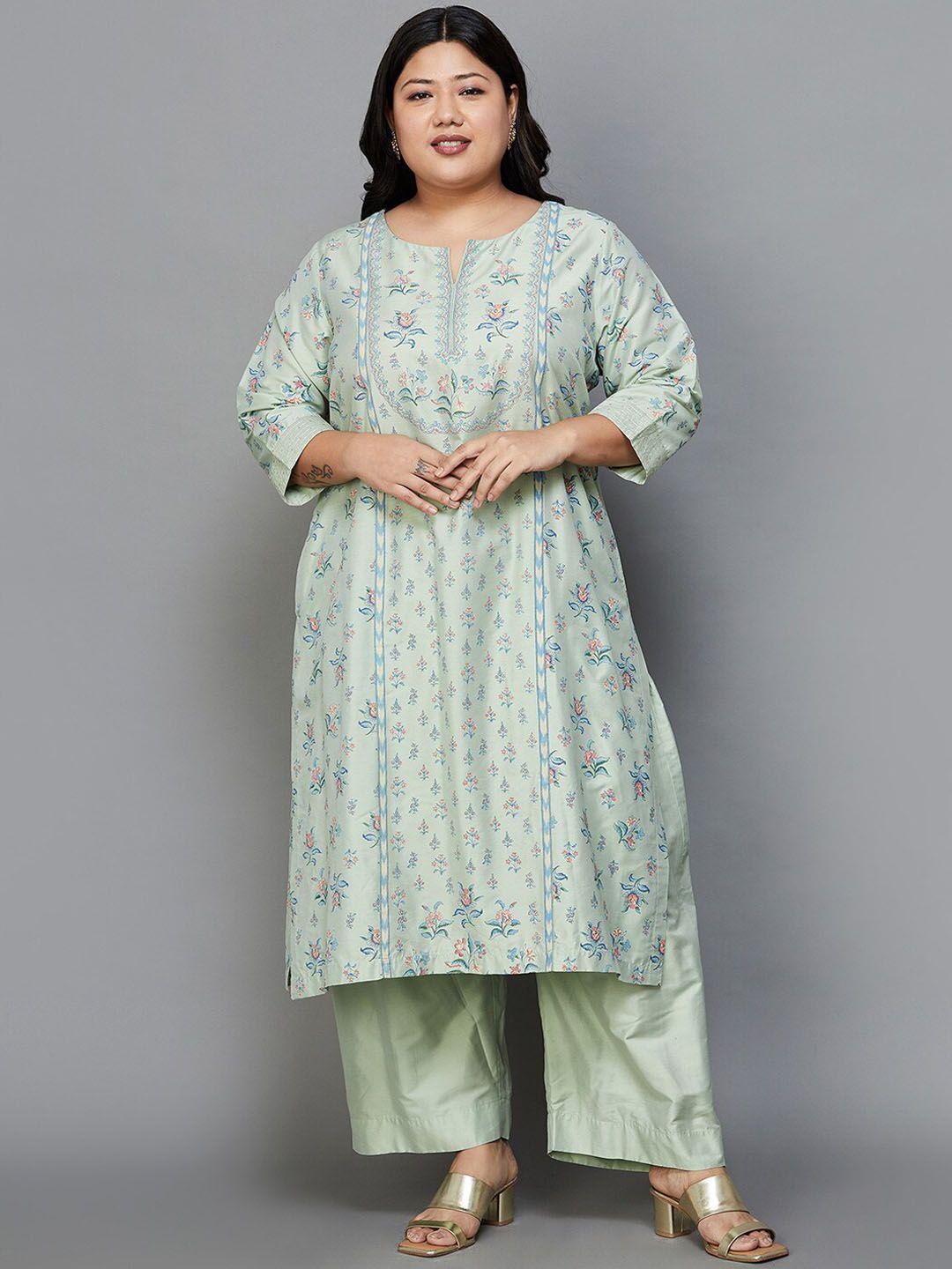moiree by lifestyle women grey printed kurta with pyjamas & with dupatta