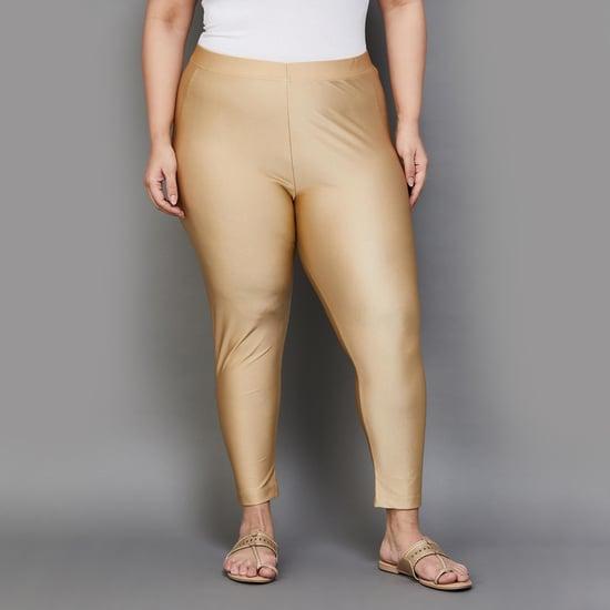 moiree women solid elasticated leggings