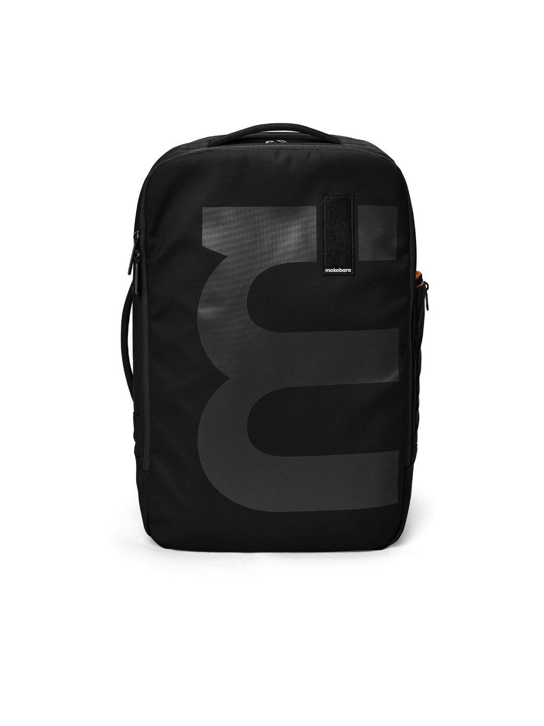 mokobara unisex black contrast detail backpack